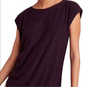 Aritzia Wilfred Textured purple Short Sleeve Top Blouse medium